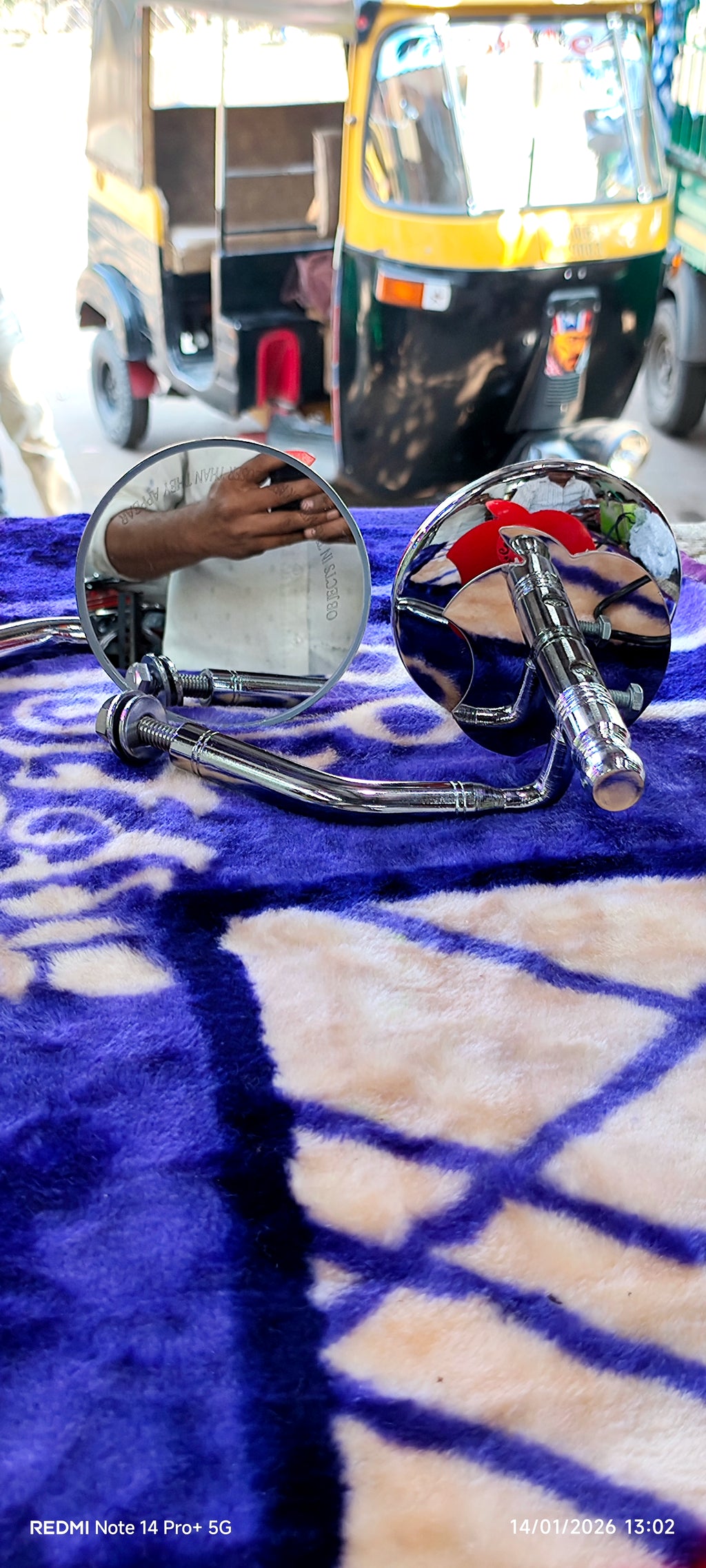 Premium Auto Rickshaw Double Mirror 🪞 – SB Accessories Special Piece 🛺